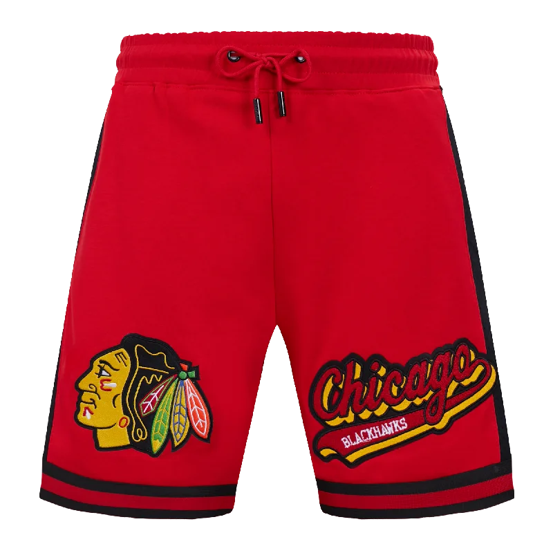 NHL CHICAGO BLACKHAWKS SCRIPT TAIL MEN'S DK 2.0 SHORT (RED/BLACK)