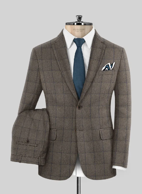 Caccioppoli Orenzo Brown Wool Suit