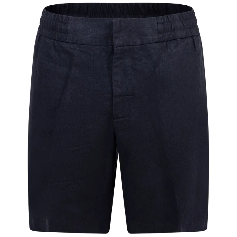 Cornell Linen Shorts Night Iris Black - SS24