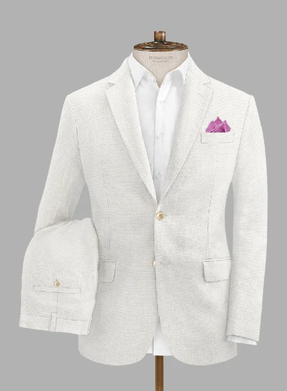 Solbiati Art Du Lin Ivory Linen Suit