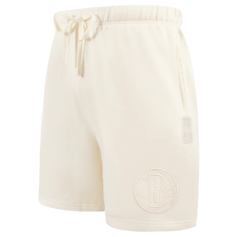 NBA BROOKLYN NETS NEUTRAL MEN'S SHORT (EGGSHELL)