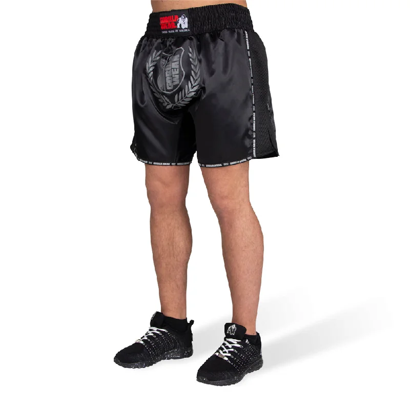 Murdo Muay Thai / Kickboxing Shorts - Black/Gray