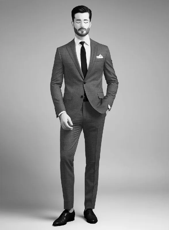 Napolean Ariel Nailhead Gray Wool Suit