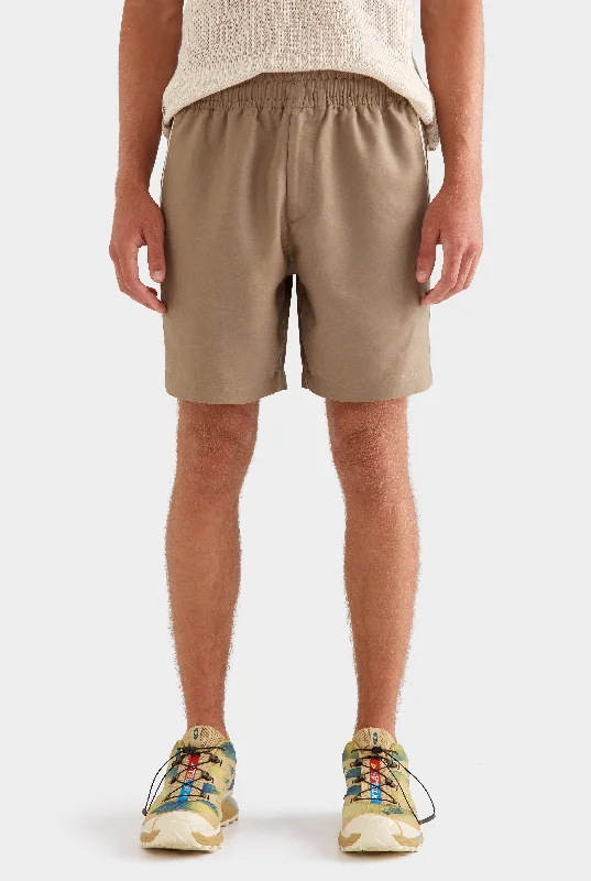 Tencel Lounge Short -  Pebble/Natural Tape