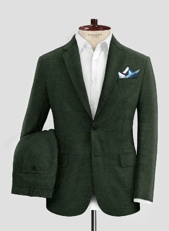 Solbiati Art Du Lin Palm Green Linen Suit