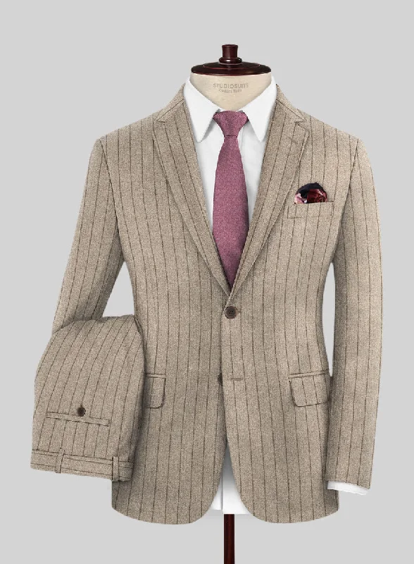 Caccioppoli Acabel Brown Wool Suit