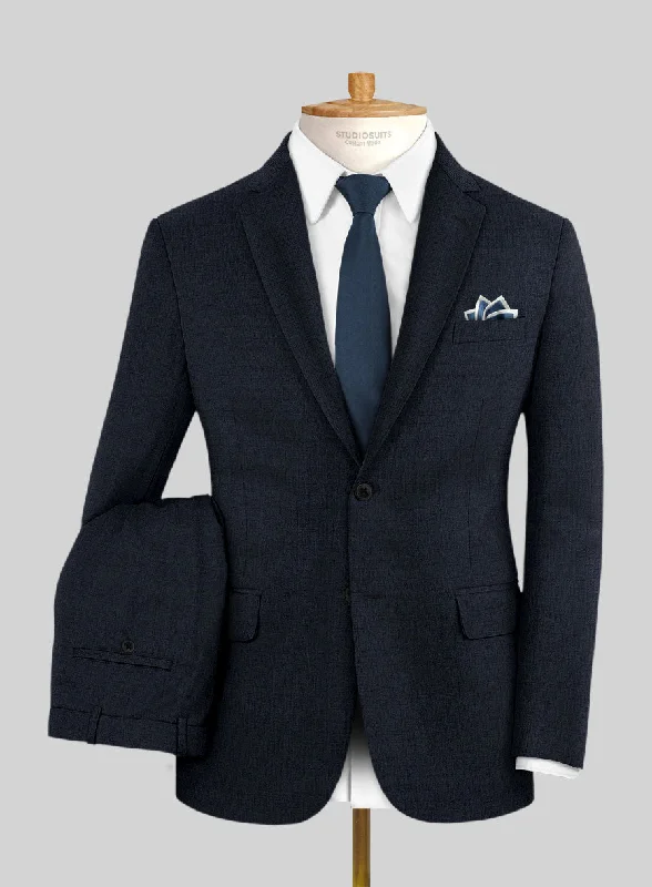 Lanificio Zegna Trofeo Jolge Blue Checks Wool Suit