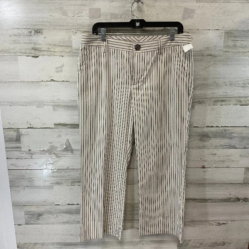 Pants Cropped By Cabi In Cream, Size: 10