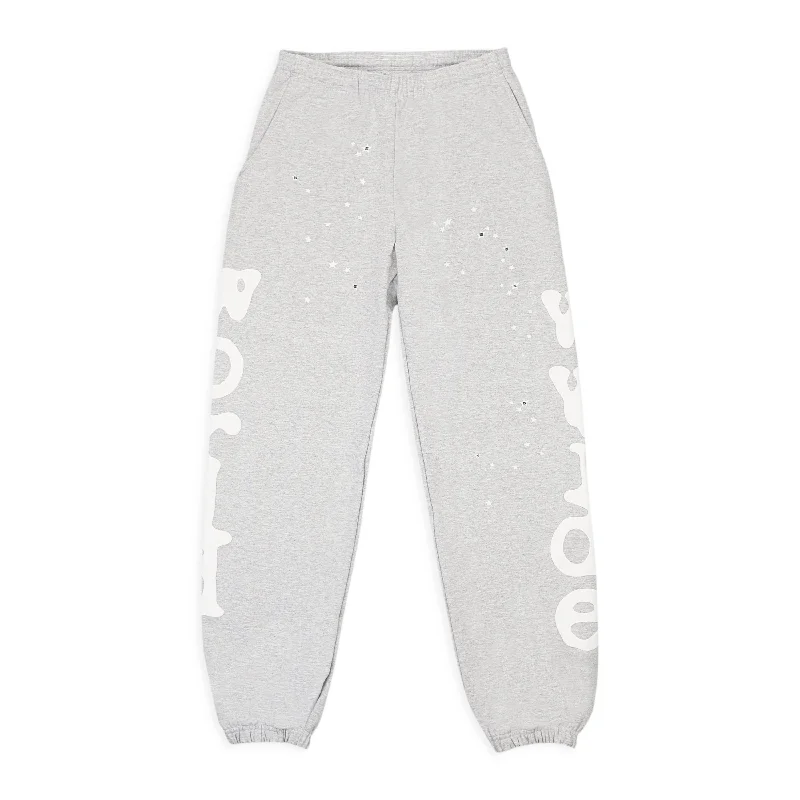 SP5DER PRINTED WEB GREY MEN'S JOGGERS & SWEATPANTS