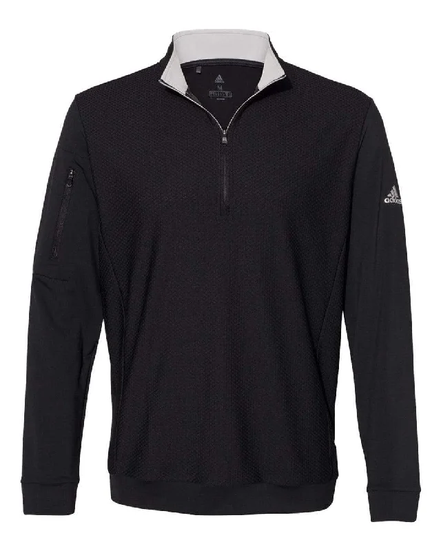 adidas - Men's Performance Texture Quarter-Zip Pullover