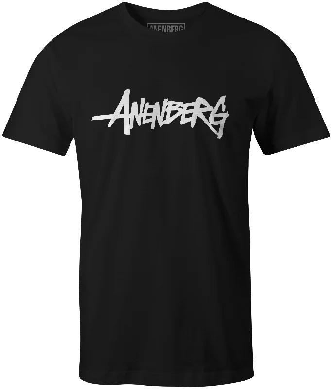 Anenberg, Single Story Classic American Made Mens Black Crew Neck Tee Shirt