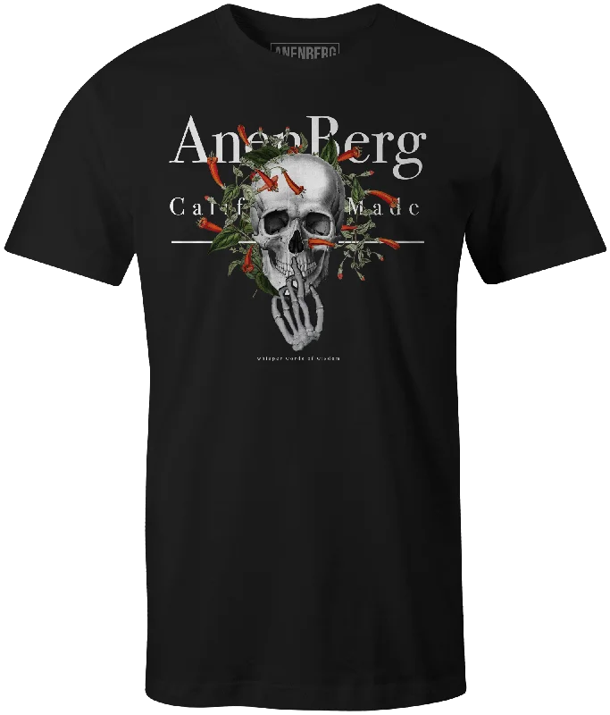 Anenberg, Whisper Classic American Made Mens Black Crew Neck Tee Shirt